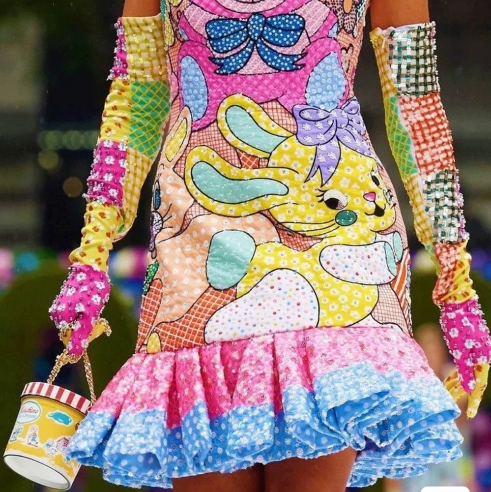 SS22 Moschino Couture Jeremy Scott BananaSplit IceCream Pint Leather ShoulderBag - Picture 2 of 4